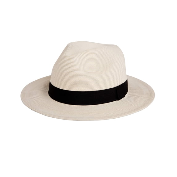 Pineapple&Star Sun Straw Fedora Beach Hat Fine Braid UPF50+ for Unisex
