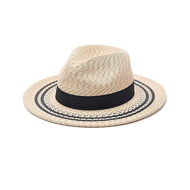 Pineapple&Star Sun Straw Fedora Beach Hat Fine Braid UPF50+  display picture 3