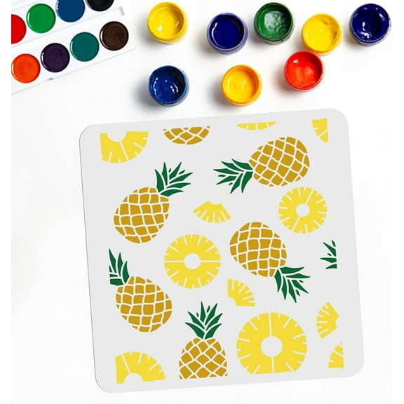 Pineapple Stencil Pineapple Painting Stencil 11.8"11.8" Reusable Tropical Fruit Stencil for DIY Making