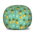 thumbnail image 1 of Pineapple Storage Toy Bag Chair, Geometric Hipster Design Tropical Climate Fruits Pattern Retro Summer, Stuffed Animal Organizer Washable Bag, Large Size, Orange Seafoam Green, by Ambesonne, 1 of 3