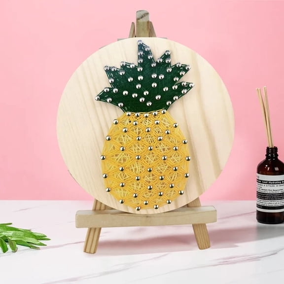 Wizardi Pineapple String Art Kit with Stand. Simple Decorative DIY String Art Craft Kit M1-4 DHAA28292