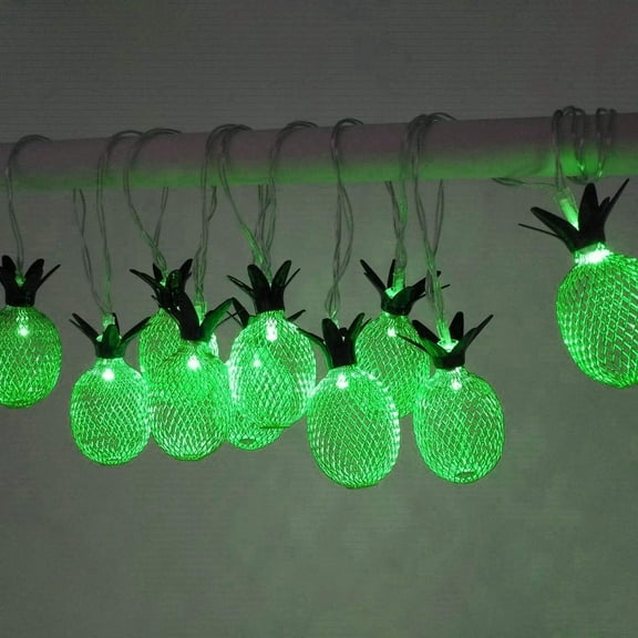 Pineapple String Fairy Lights, 1.5M 10LED Geometric String Lights Pineapple String Lights Metal Fairy Lights Battery Operated for Indoor Outdoor