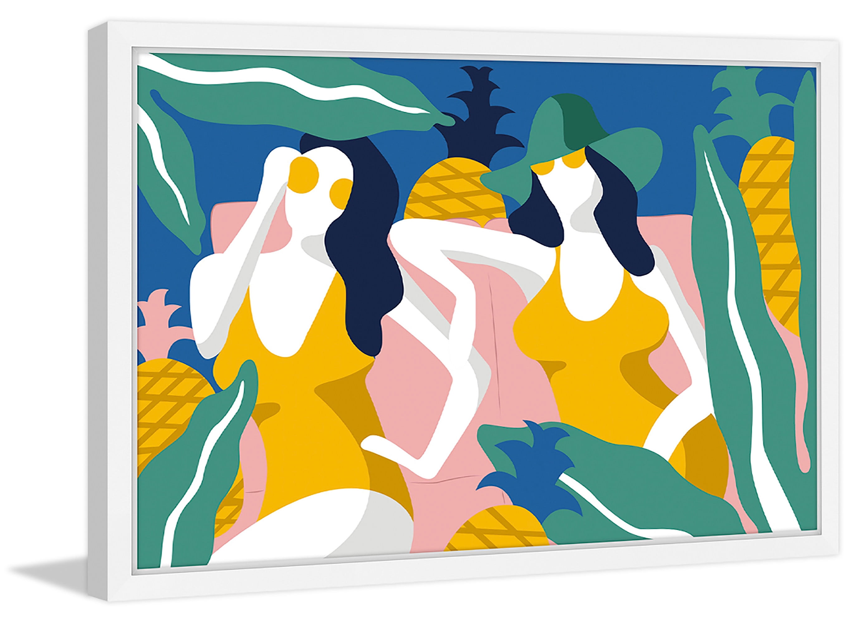 Pineapple Summer Framed Painting Print
