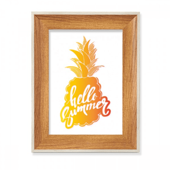 Pineapple Summer Sunshine Fruit Desktop Wooden Photo Frame Display Picture Art Painting Multiple Sets