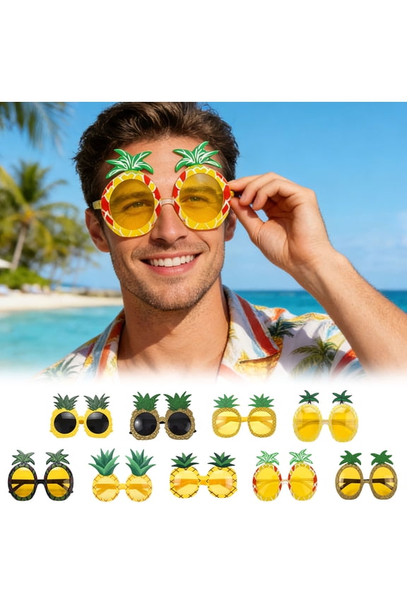Pineapple Sunglasses – Fun Fruit Shape Summer Party Glasses, Tropical Beach Accessories for Luaus, Pool Parties & Festive Celebrations