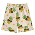 thumbnail image 1 of Pineapple Sunglasses Pattern Athletic Shorts Breathable with Comfort Fit Drawstring Casual Sweatshorts Small, 1 of 9