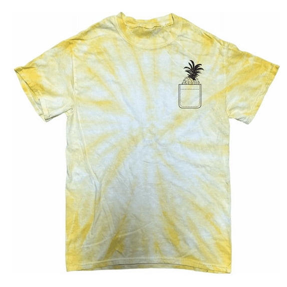 Pineapple T-Shirt Minimal Pocket Pineapple Fruit Tie Dye Tee