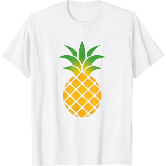 Pineapple T-ShirtPineapple Designs.100% pure cotton white short-sleeved T-shirts for men and women