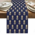 thumbnail image 1 of Pineapple Table Runner - 72 Inch Long, Kitchen Dining Table Runner Dresser Scarves, Yellow Fruit Navy Blue Summer Tropical Farmhouse Decor for Coffee Tables Wedding Party Banquet, 1 of 8