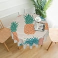 thumbnail image 1 of Pineapple Tablecloth Round Table Cloths 60 Inch Wrinkle Resistant Picnic Table Covers Washable Polyester for Holiday Kitchen Party Picnic, 1 of 6