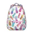 thumbnail image 1 of Pineapple Themed Laptop Bag - Stylish Backpack for Work & College, Large Main Compartment with Interior Pockets, Great Gift Idea, 1 of 6