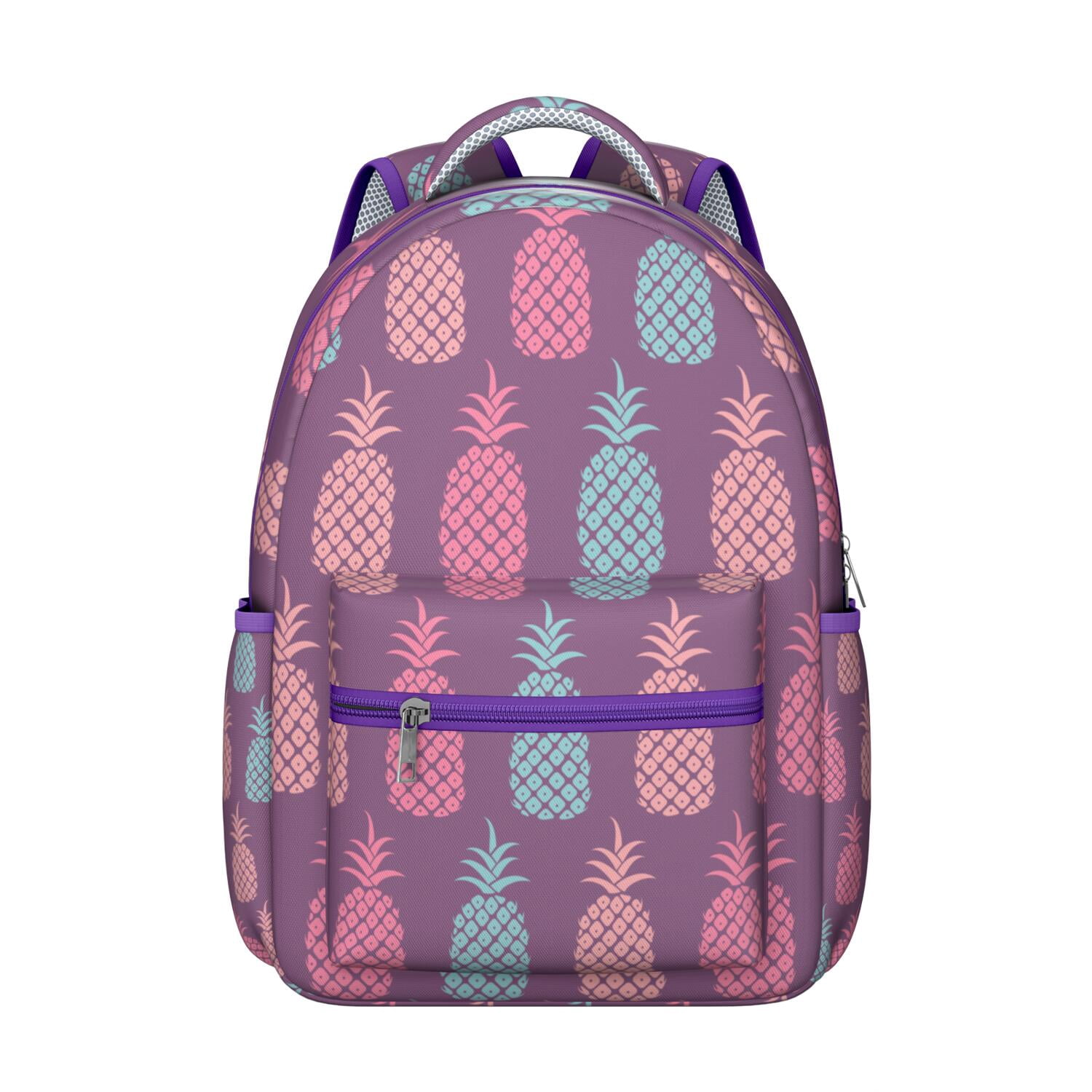 Pineapple Themed Travel Backpack – Stylish & Roomy for School & Weekend Trips, Durable Material, Comfortable Straps, Great Gift for Students