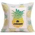 thumbnail image 1 of Pineapple Throw Pillow Covers Be a Pineapple Saying Quotes Pillow Case Cushion Cover Cotton Linen Summer Fruit Pillowcase for Indoor Outdoor Chair Bed Sofa 18x18 Inch (Pineapple B), 1 of 4