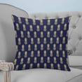 thumbnail image 1 of Pineapple Throw Pillow Covers, Soft Pillowcases with Invisible Zipper, Yellow Fruit Navy Blue Summer Tropical Decorative Square Pillow Cushion Covers for Living Room Couch Sofa Bed 18x18 Inches, 1 of 8