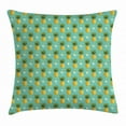 thumbnail image 1 of Pineapple Throw Pillow Cushion Cover, Geometric Hipster Design Tropical Climate Fruits Pattern Retro Summer, Decorative Square Accent Pillow Case, 20 X 20 Inches, Orange Seafoam Green, by Ambesonne, 1 of 2