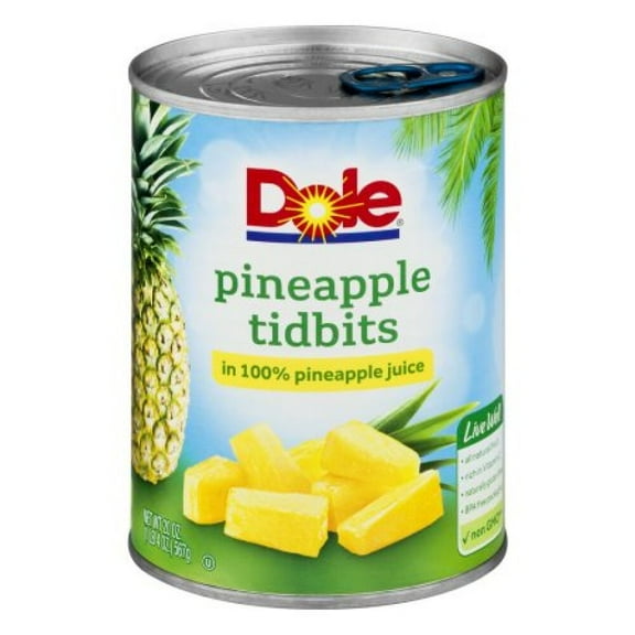 Dole Pineapple Tidbits in 100% Pineapple Juice (Pack of 10)