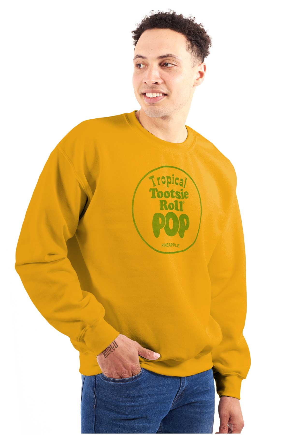 Pineapple Tootsie Roll Pop Flavor Sweatshirt for Men or Women Brisco Brands  3X - Walmart.com, image size:1200x1800