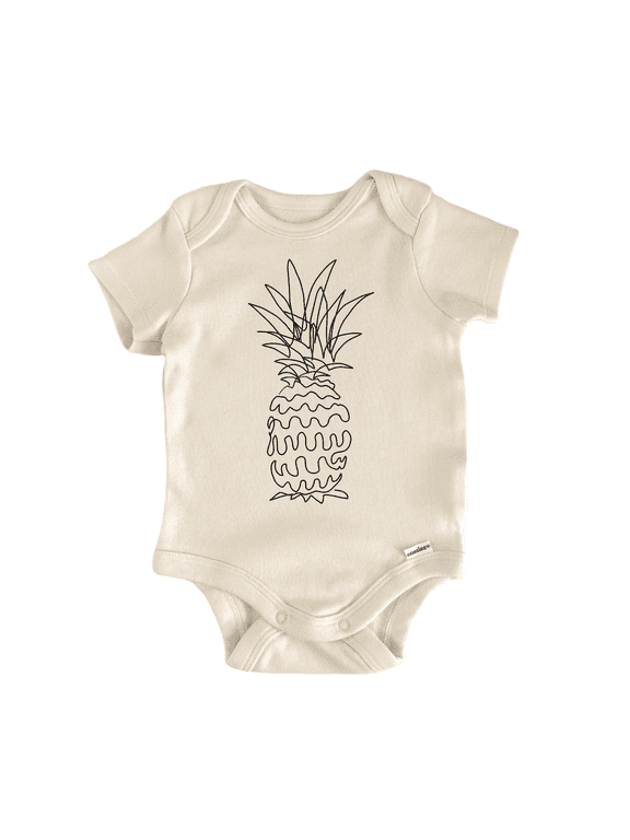 Pineapple Tropical Fruit Line - Baby Bodysuit