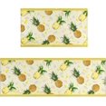 thumbnail image 1 of Pineapple Tropical Plant Kitchen Bathroom Rugs and Mats Set of 2s,Non Slip Cushioned Mat Runner Rug Doormat for Bathroom Kitchen,Sink,Laundry,Bathroom,Pineapple Home Decor,17x30+17x47inch, 1 of 7