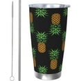 thumbnail image 1 of Pineapple Tumbler 20oz Fruit Stainless Steel Insulated Tumblers with Lid and Straw Fruits Travel Coffee Mug Wine Tea Cups Water Bottle Hawaiian Gifts for Women, 1 of 6