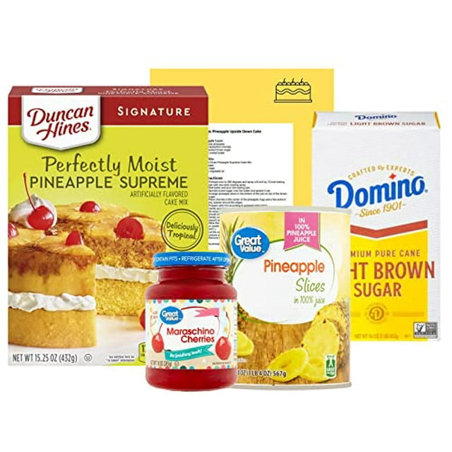 Pineapple Upside Down Cake Bundle Kit with Duncan Hines Pineapple Cake