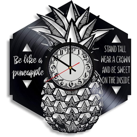 Pineapple Vinyl Wall Clock, Gifts for Girls Wall Clock, Pineapple Party Decor, Pineapple Party Decorations Home Sign Gifts for Teachers