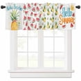 thumbnail image 1 of Pineapple Watermelon Valances for Windows Farmhouse Kitchen Curtains Valances Rod Pocket Valance Curtains for Kitchen Windows Summer Modern Fruit Watercolor Window Valances for Bathroom 54"x18", 1 of 6