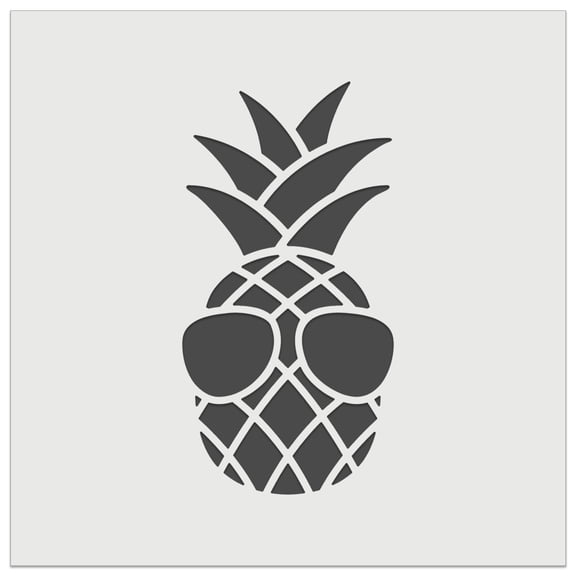 Pineapple Wearing Sunglasses DIY Cookie Wall Craft Stencil - 3.5 Inch