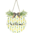 thumbnail image 1 of Pineapple Welcome Sign Farmhouse Front Porch Door Hanging Welcome Wreath for Holiday Wall Home 12 X 12 in Home Decor, 1 of 7