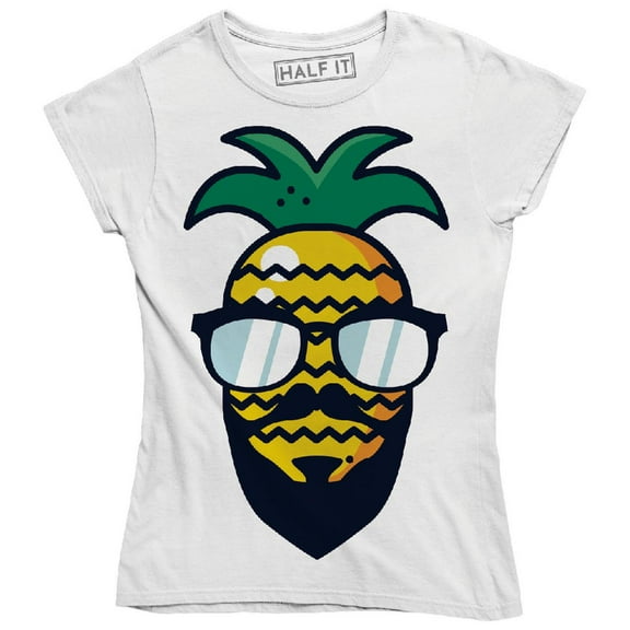 Pineapple With A Hipster Look Funny Fruit Looking Women's T-Shirt