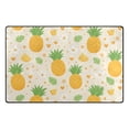 thumbnail image 1 of Pineapple and Flowers Pattern Memory Foam Area Rug 60"x39" Non Slip, Absorbent, Fade Proof for Living Room, Bedroom, Office, 1 of 7
