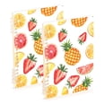 thumbnail image 1 of Pineapple and Strawberry Ring Binder Notebook Journey Note Diary College Ruled Spiral Notebook Study Loose Leaf Paper A5 60 Pages, 1 of 8