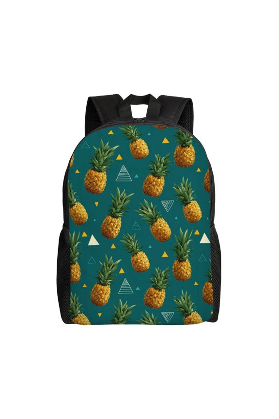 Pineapple pattern Backpack with 15 Inch Laptop Compartment, Water-Resistant Daypack, Large Capacity Backpack with Adjustable Breathable Shoulder Straps for Daily Use Travel Gym
