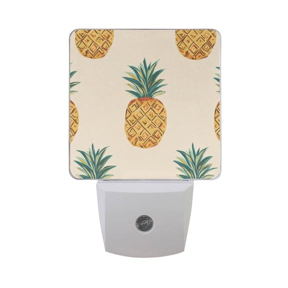 Pineapples Boho Style LED Night Light with Smart Sensor Plug Into Wall Dusk to Dawn 2 packs