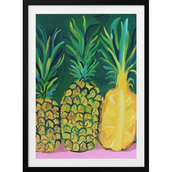 Pineapples Framed Art Modern Wall Decor
