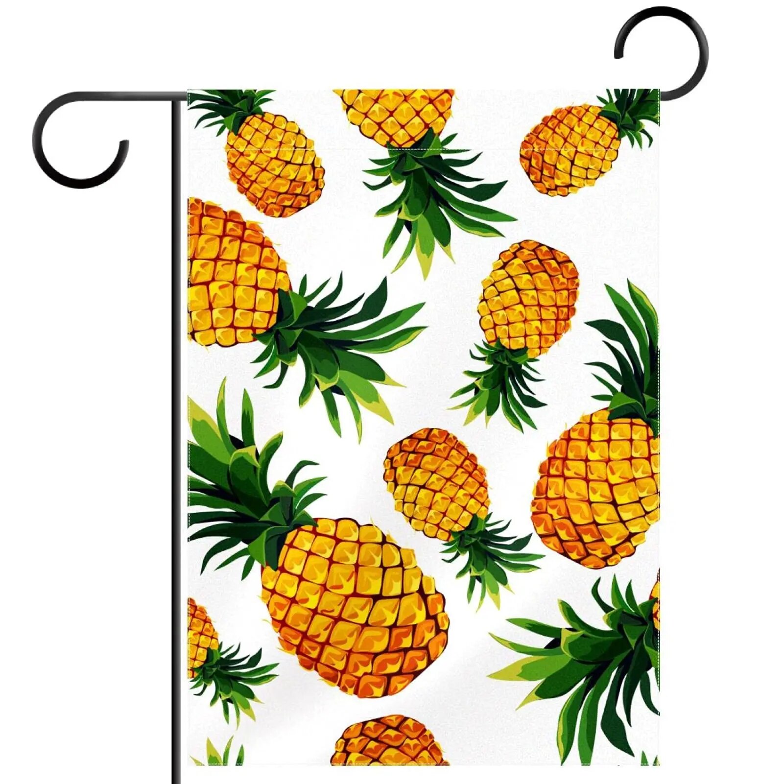 Pineapples Garden Flag Tropical Palm Leaves Flowers Yard Flag Colorful
