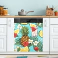 thumbnail image 1 of Pineapples Lemons Floral Leaves Dishwasher Magnetic Covers Magnet Sticker Kitchen Decor Dishwasher Refrigerator Front Door Covers Decorative Magnetic 23" x 26", 1 of 5