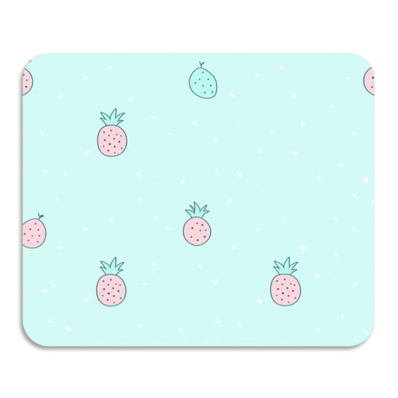 Pineapples Pattern Diatomaceous Earth Water Absorbent Mat, Anti-Slip Rubber Backing, 15.7" x 11.8"