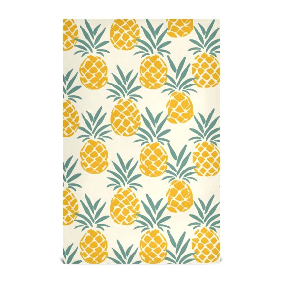 Pineapples Seamless Pattern Kitchen Towels Waffle Weave Decorative Tea Towels Multi Use Dishcloths 28x18in