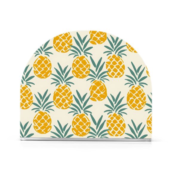 Pineapples Seamless Pattern Napkin Holder Acrylic Napkin Dispenser Clear Modern Tabletop for Kitchen Counter