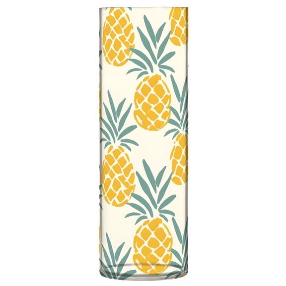 Pineapples Seamless Pattern Vase Flower Vase Clear Unbreakable Plastic Tall Decorative 11.8in