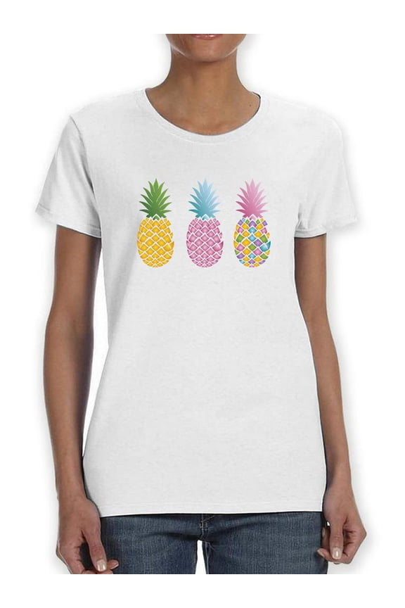 Pineapples Shaped T-Shirt Women -Smartprints Designs, Female XX-Large
