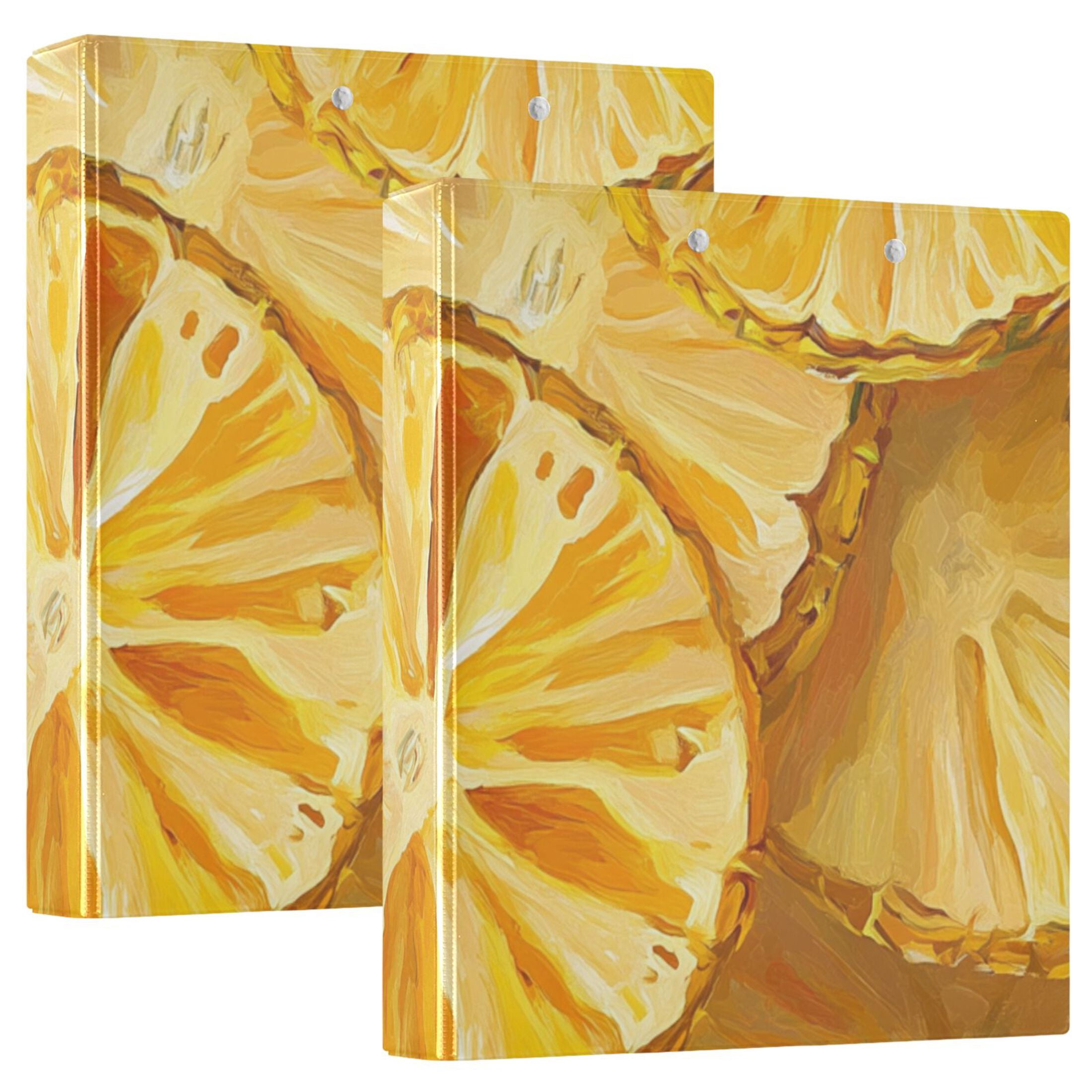 Pineapples Watercolor 3 Ring Binders 1.5 inch Hardcover File Folders with Interior Pockets A4 Size Organizer for School Office Hospital