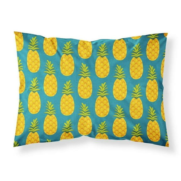 Pineapples on Teal Fabric Standard Pillowcase