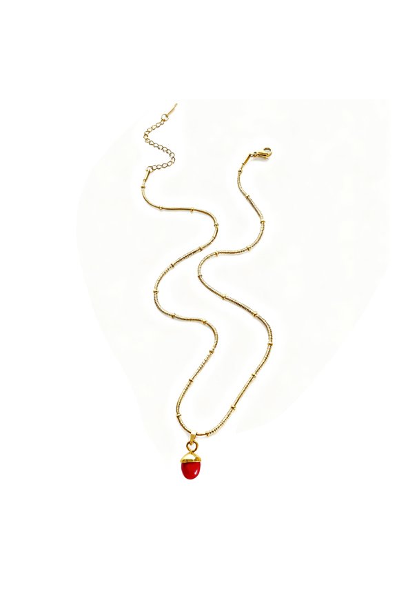 Pinecone Charm Necklace, Minimalist Stainless Steel Jewelry, Ideal for Casual or Formal Outfits, Gift-Ready