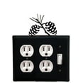 thumbnail image 1 of Pinecone Double Outlet CUSTOM Product Single Switch Cover, 1 of 2