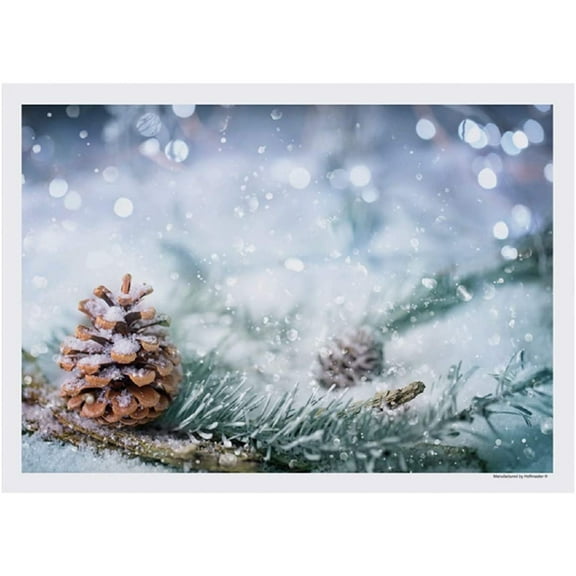 Pinecone Frost Winter Paper Placemats - 10in. X 14in. - 25 Pack (702079)
