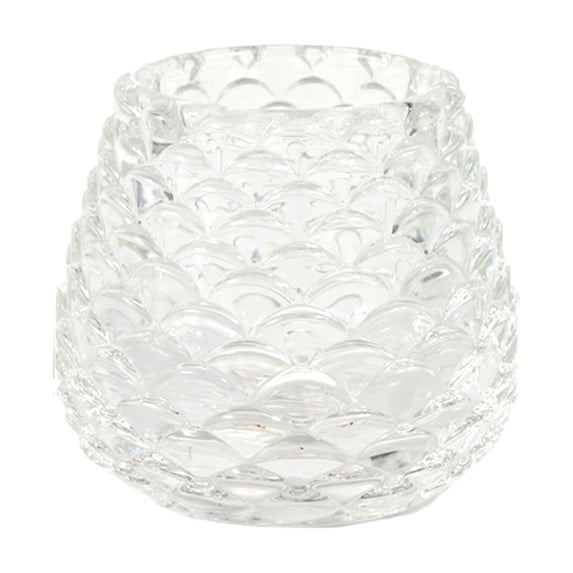 Pinecone Glass Candle Cup Set for Candlelight Dinner - Clear Glass Candle Holder Tealight Stand Decorative Empty Cup Household Lighting Atmosphere Decor