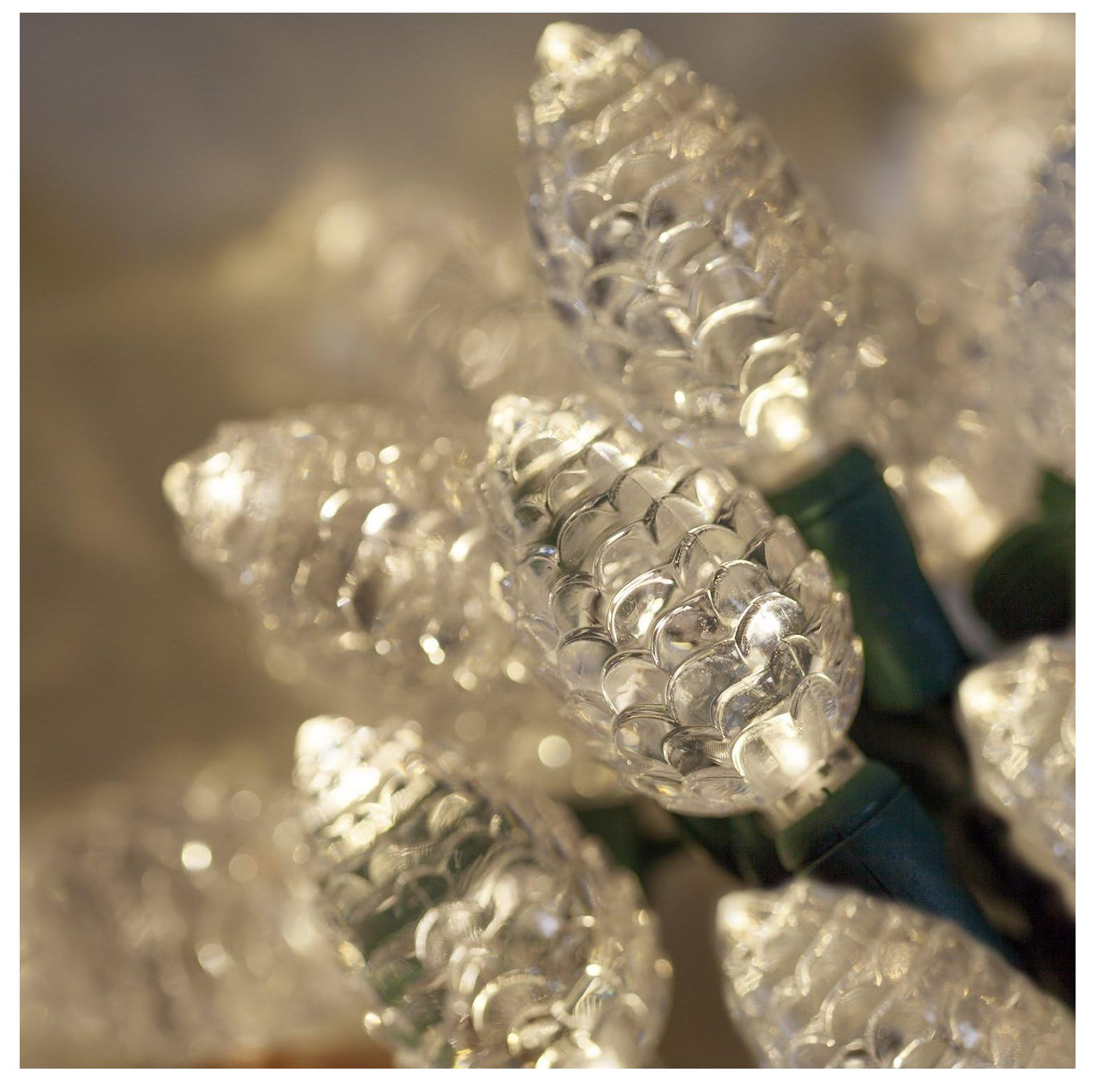 Pinecone LED Christmas Lights Warm White Fun Party Lights, Patio Lights