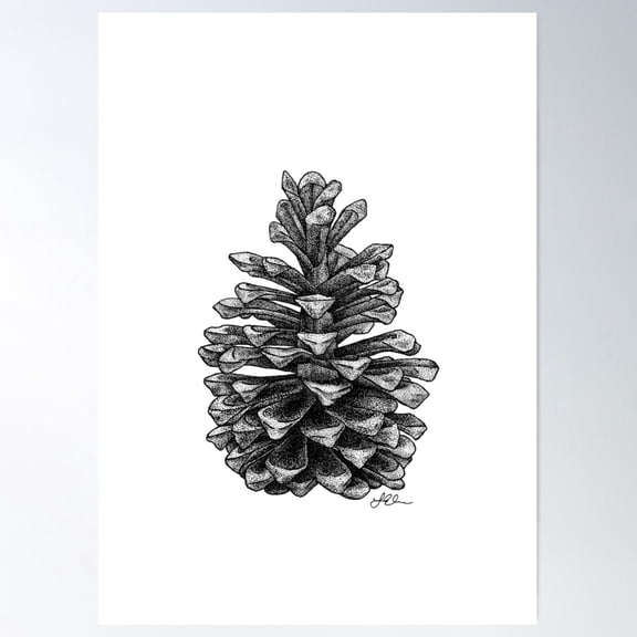 Pinecone Poster Wall Art, Modern Wall Decor For Living Room Bedroom, 8x12 UNFRAMED